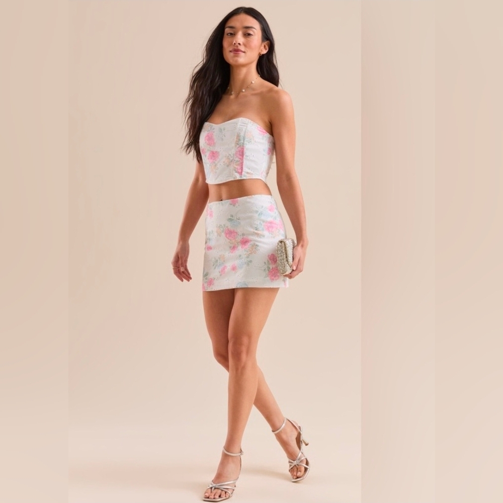 Altar'd State Angie Floral Mini Skirt Set Altar'd State Size M